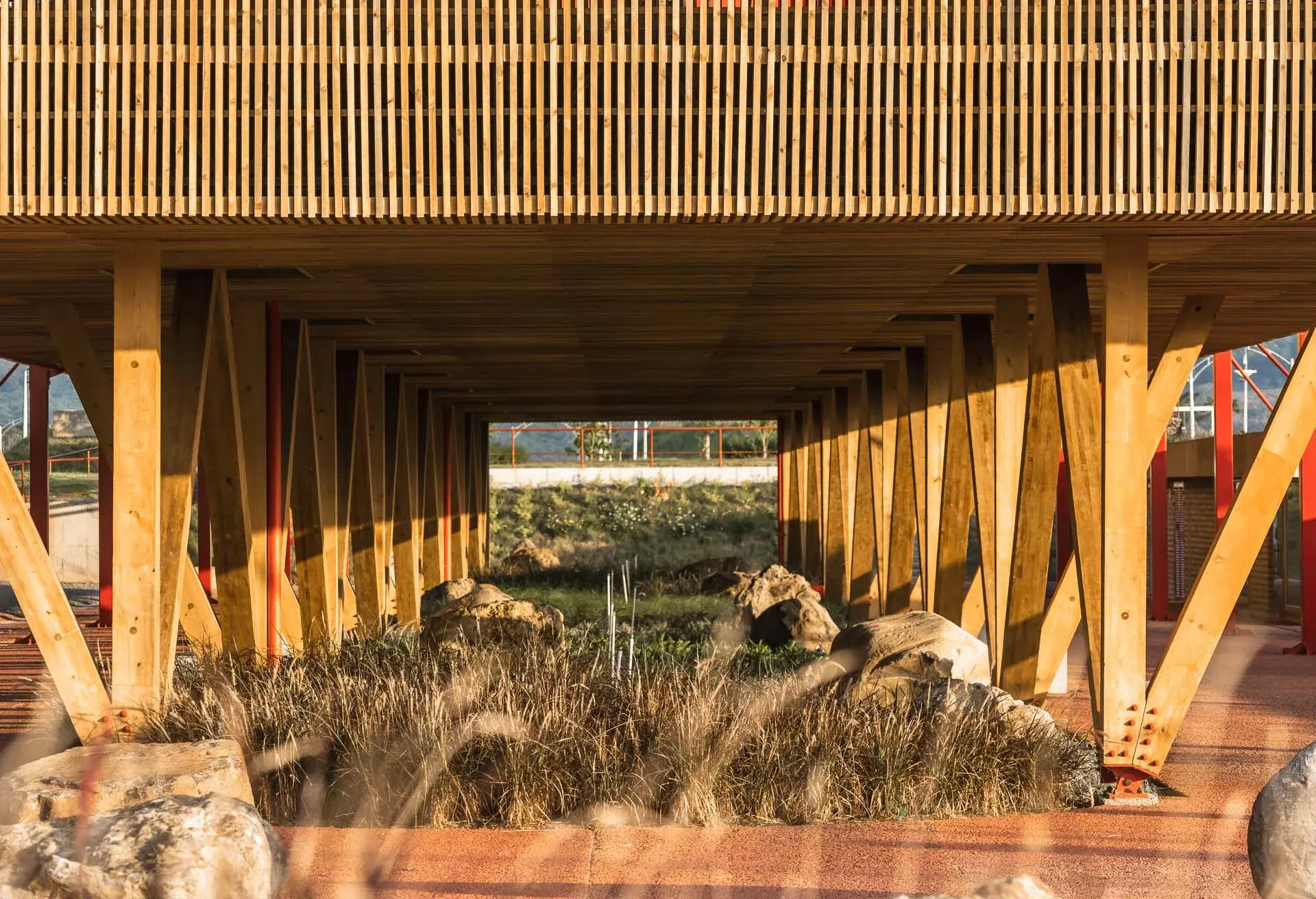 Estructura metálica modular interior del CDA Pacífico 2 de la Pintada.
